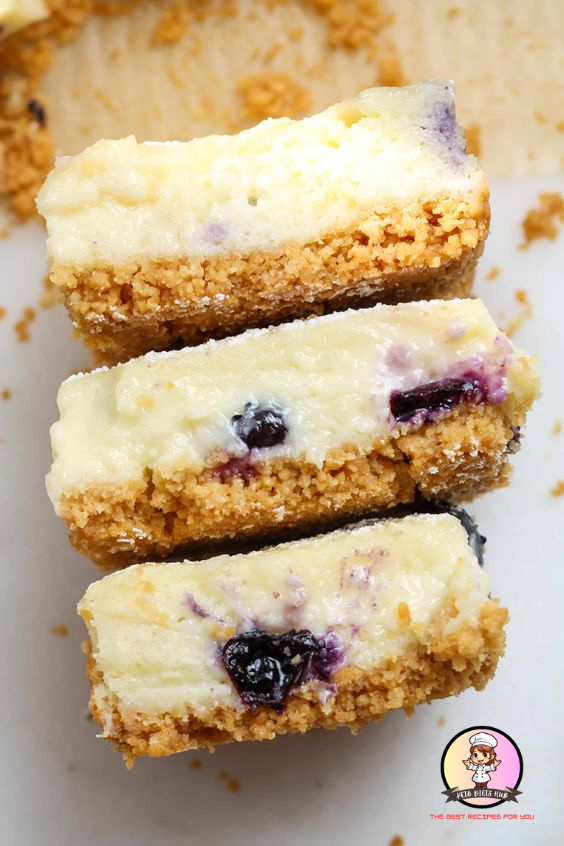 Lemon & Blueberry Cheesecake Bars